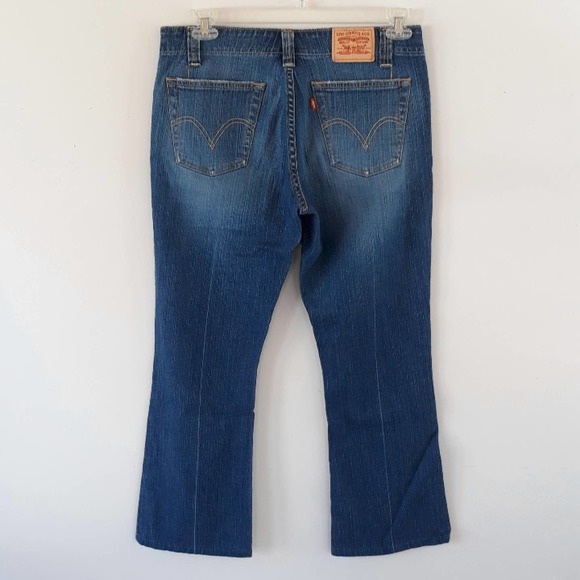 Levi's 525 Boot Cut blue jeans 8 Short - Picture 5 of 8